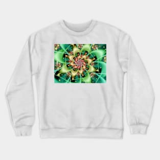 Green Floral Twist Crewneck Sweatshirt